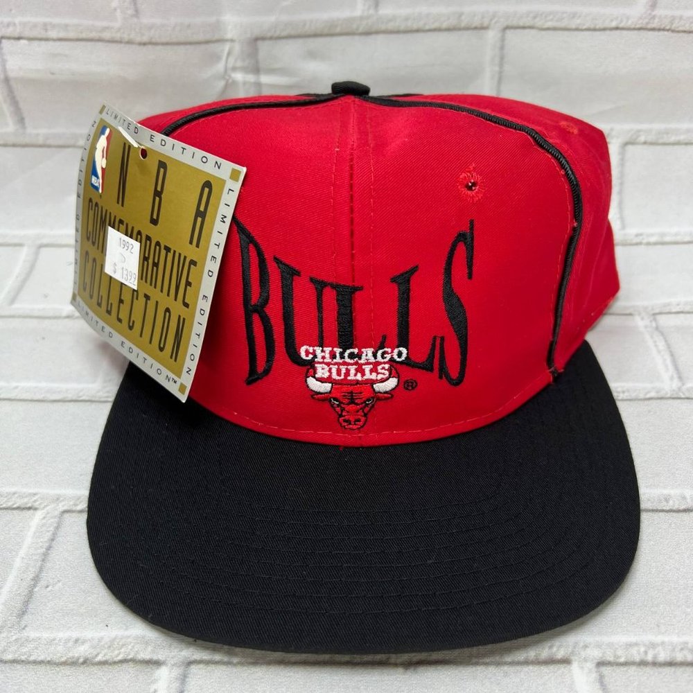 Vintage Chicago Bulls NBA 4566 of 6000 The Game Hat Snapback Cap Red New Men‎